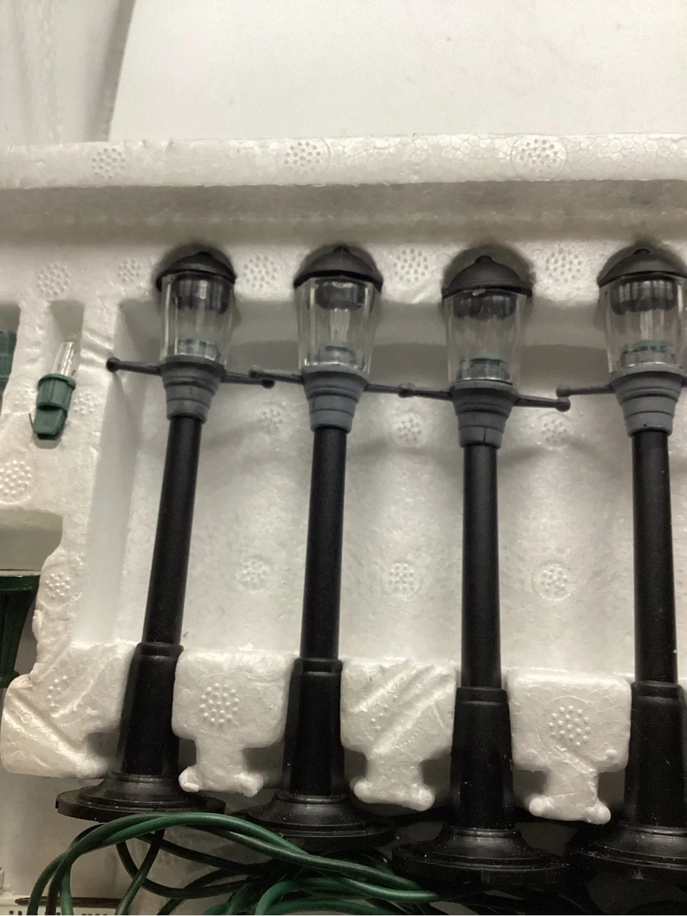 Kurt Adler Black Old Fashioned Streetlamp String Lights (10)